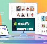 Shopify's updated user interface with enhanced shopping features.