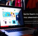 Online store interface with merchandise and new features displayed.